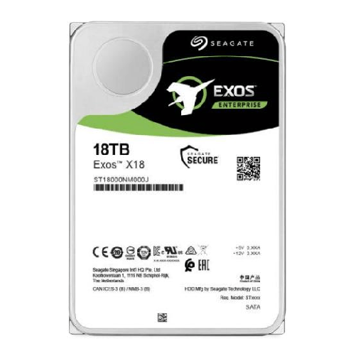 Seagate Enterprise ST18000NM000J disco rigido interno 18 TB 7200 Giri/min 256 MB 3.5" Serial ATA III Seagate ST18000NM000J