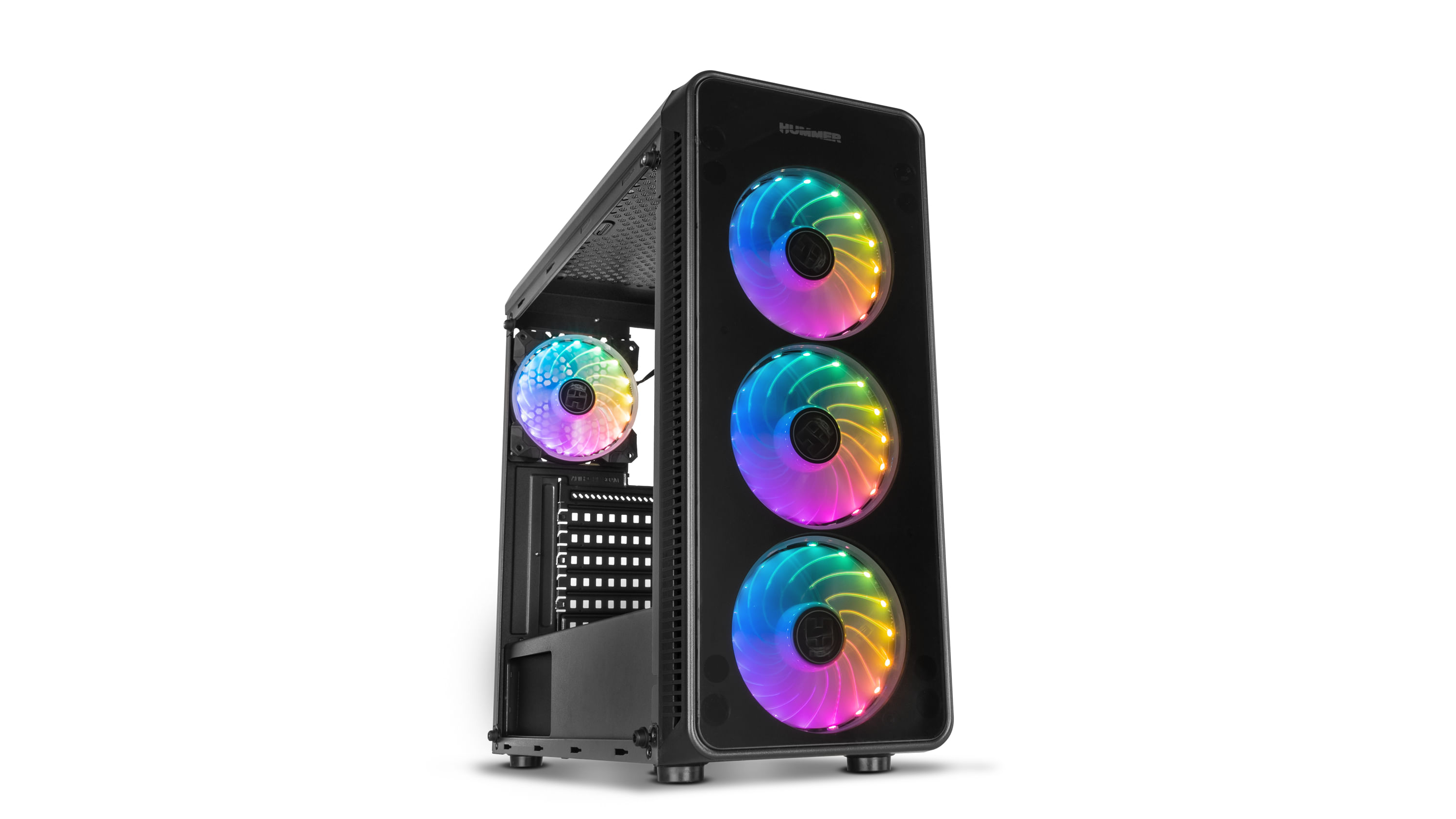 NOX HUMMER TGM Case Semiterirre ATX Micro Atx e Mini ITX - Templado Crystal - 2x SSD 2.5 - 2x HDD 3.5 - USB 3.0 USB 2.0 NOX Hummer TGM Midi Tower Nero