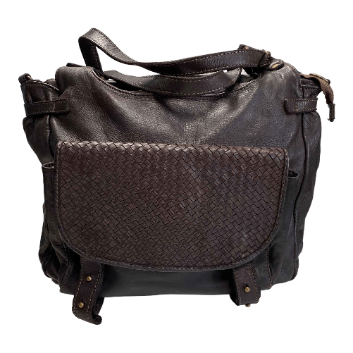 LAVORAZIONE ARTIGIANALE BORSA BORSE DONNA LAVORAZIONE ARTIGIANALE BP7480O PELLE MORO ORIGINALE Colore Marrone,Taglia Unica