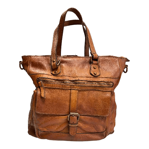 LAVORAZIONE ARTIGIANALE BORSA BORSE DONNA LAVORAZIONE ARTIGIANALE BP7489O PELLE CUOIO ORIGINALE Colore Marrone,Taglia Unica