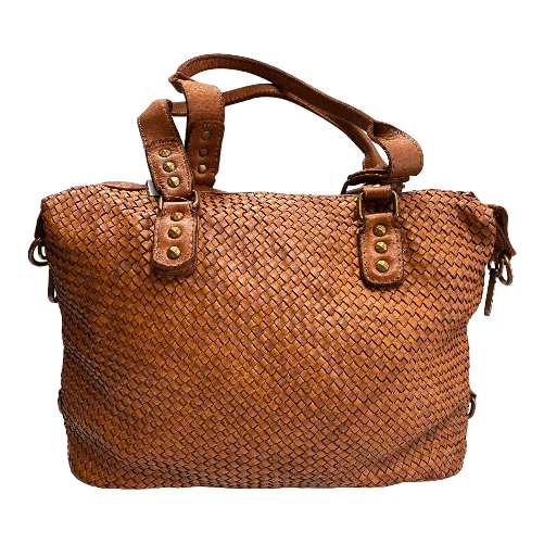 LAVORAZIONE ARTIGIANALE BORSA BORSE DONNA LAVORAZIONE ARTIGIANALE BP8800A PELLE CUOIO ORIGINAL Colore Marrone,Taglia Unica