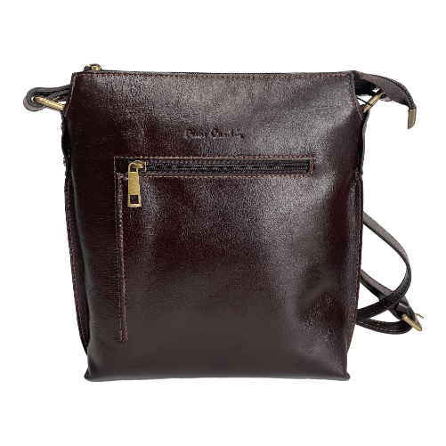 BORSA BORSELLO TRACOLLA UOMO PIERRE CARDIN 4230 PELLE MORO ORIGINALE Unica Marrone