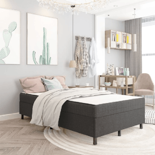 VidaXL Letto a Molle Grigio Scuro in Tessuto 120x200 cm