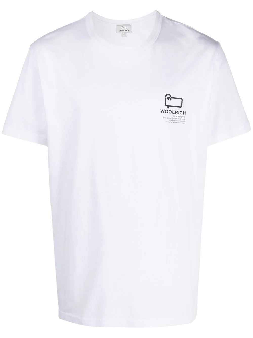 WOOLRICH MAGLIA T SHIRT UOMO WOOLRICH CFWOTE0089MRUT2926 COTONE BIANCO ORIGINALE PE 2023 Colore Bianco,Taglia XXL