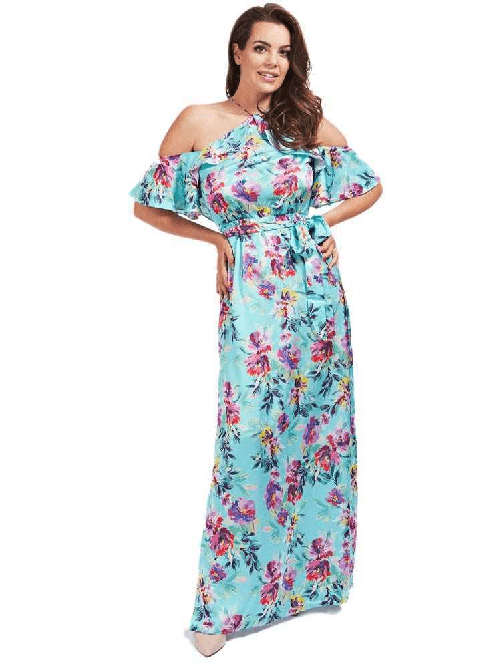 GUESS ABITO VESTITO CERIMONIA DONNA GUESS MARCIANO 0YG7717099Z CELESTE ORIGINALE PE Colore Multicolore,Taglia S