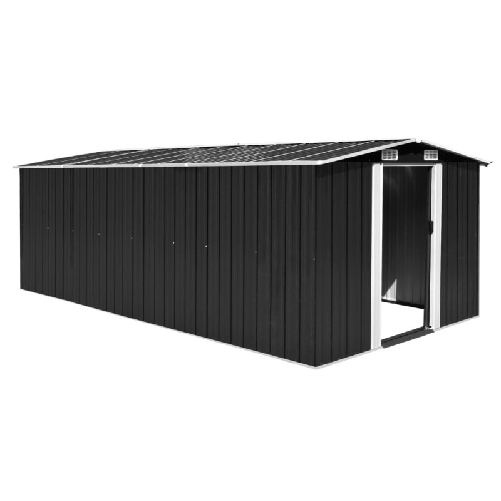 VidaXL Casetta da Giardino 257x489x181 cm in Metallo Antracite
