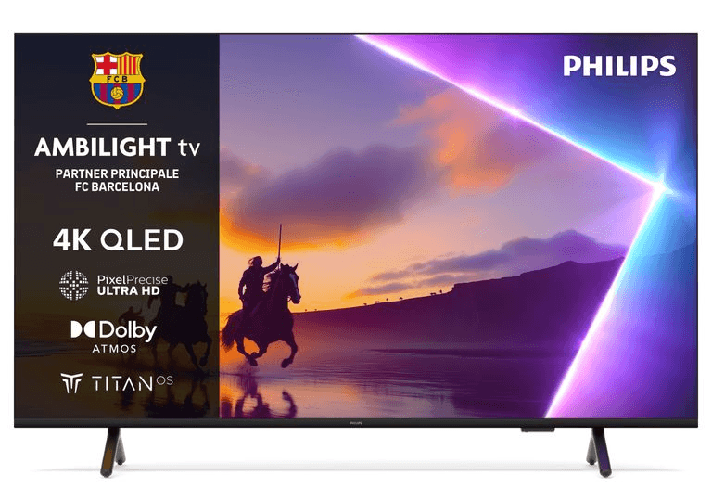 Philips Ambilight TV 50PUS8510 4K UHD QLED 126cm 50" Smart TV Dolby Atmos Titan OS Philips TV QLED 50'' 4K Ultra HD Ambilight Smart TV 50PUS8510 Dolby