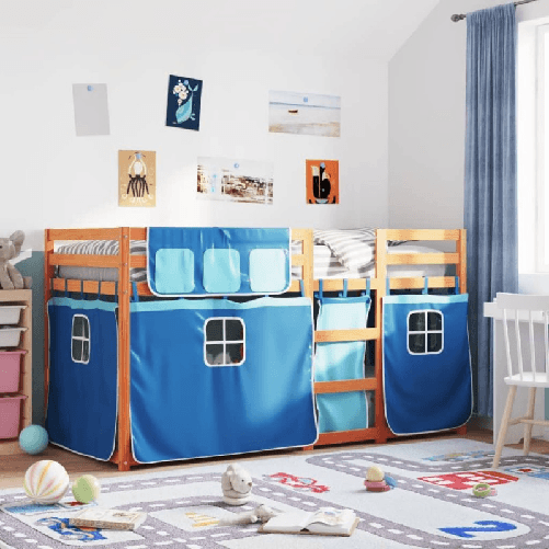 VidaXL Letto a Castello senza Materasso Blu 75x190 cm Massello Pino