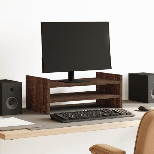 VidaXL Supporto per Monitor Rovere Marrone 50x27x20 cm in Truciolato
