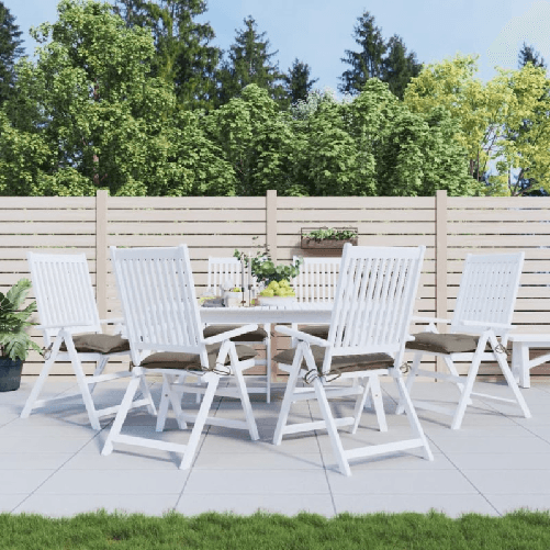 VidaXL Cuscini per Sedia 6 pz Tortora 50x50x7 cm in Tessuto Oxford