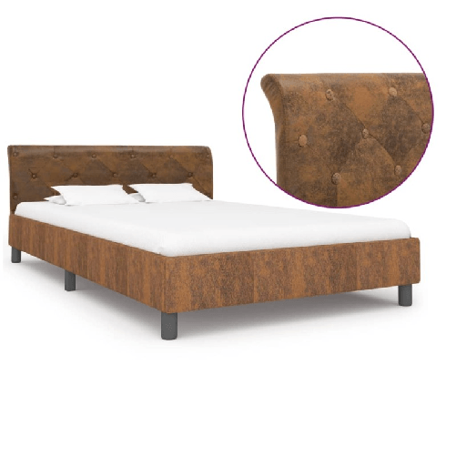 VidaXL Giroletto Marrone in Similpelle Scamosciata 140x200 cm