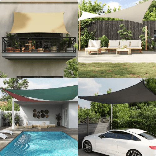 VidaXL Parasole a Vela Oxford Triangolare 6x6x6 m Antracite