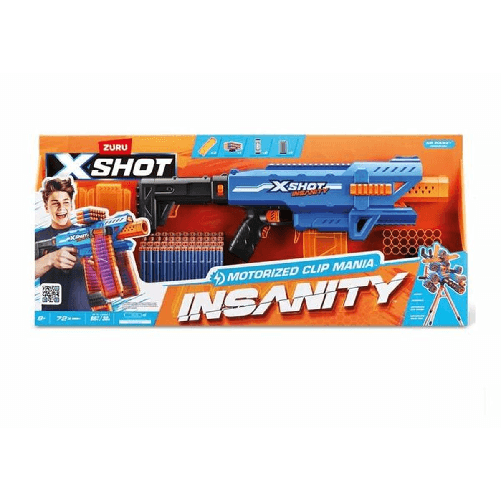 BigBuy Fun Pistola a Freccette X-Shot Insanity clip 80 x 40 cm