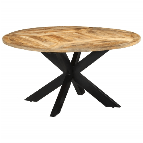 VidaXL Tavolo da Pranzo Ø150x76 cm in Legno Grezzo Massello di Mango