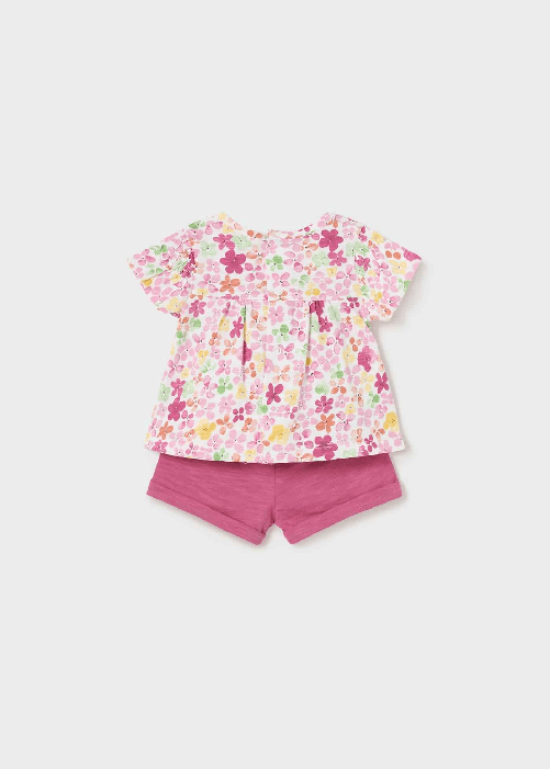 MAYORAL COMPLETO KIT T SHIRT SHORT MAYORAL BAMBINA 1695 COTONE ROSA ORIGINALE PE 2023 Colore Rosa,Taglia 12 mesi