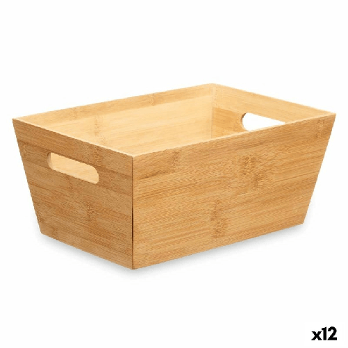 Kinvara Cestino Multiuso Kinvara B7656-2515 Naturale Bambù 15 x 29 x 8,5 cm Con manici (12 Unità)