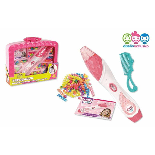 BigBuy Fun Macchinetta per Intrecciare i Capelli con Accessori 30 x 24 cm