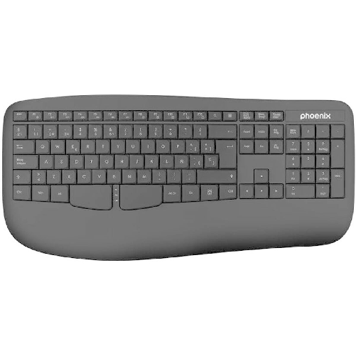Phoenix Tastiera Wireless Phoenix K201 Nero Qwerty in Spagnolo