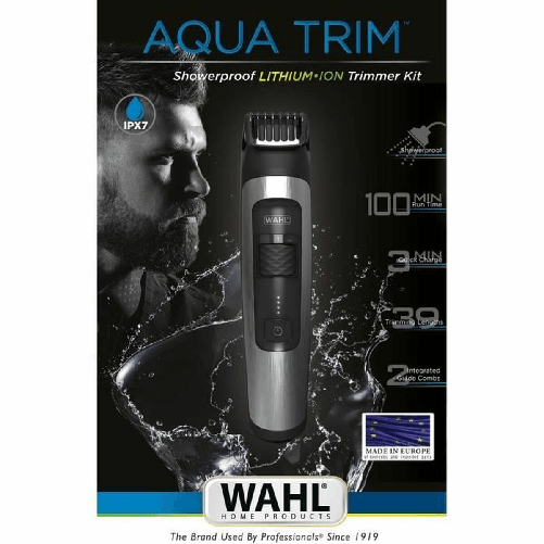 Wahl Aqua Trim CA/Batteria 38 2 cm Bagnato e secco Argento Wahl Rasoio per depilazione e per Capelli Wahl 1065-0460