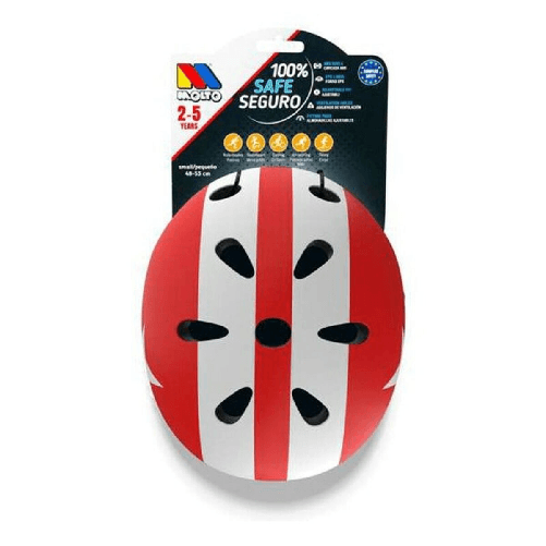 Moltó Casco per Bambini Moltó Bianco Rosso 48-53 cm