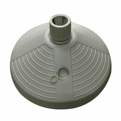 Marbueno Base Ombrellone Rotonda Plastica 38x38x14 cm 10L Bianco Giardino, Piscina 10502