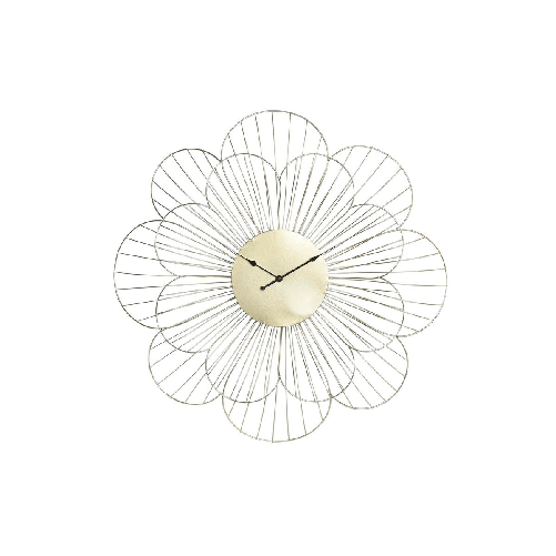 DKD Home Decor Orologio da Parete DKD Home Decor Fiore Dorato Metallo (57 x 4 x 57 cm)