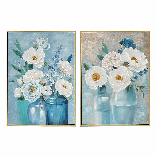 DKD Home Decor Tela DKD Home Decor 60 x 3,5 x 80 cm Vaso Shabby Chic (2 Unità)