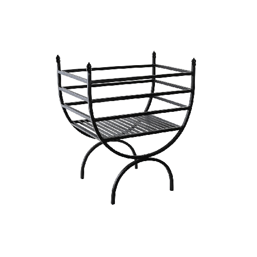 DKD Home Decor Legnaia DKD Home Decor Nero Acciaio 48 x 30 x 57 cm Supporto per Legna