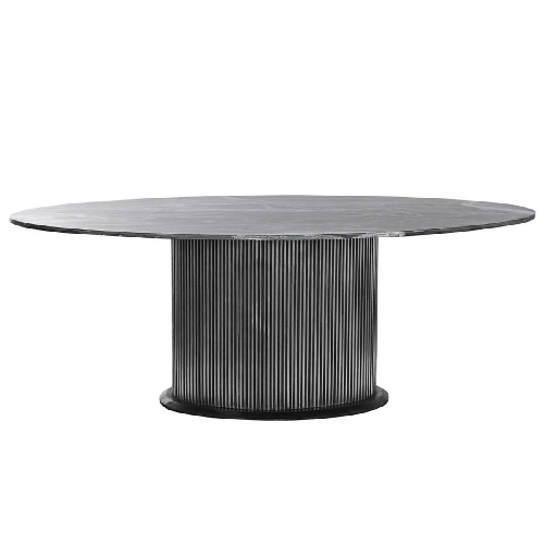 Home ESPRIT Tavolo da Pranzo Home ESPRIT Ottone Marmo 200 x 110 x 76 cm