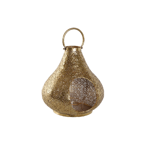 Home ESPRIT Portacandele Home ESPRIT Dorato Metallo Cristallo 25 x 25 x 26,5 cm