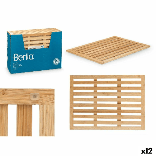 Tappeto da bagno Berilo Naturale Bambù 62 x 2 x 45 cm 45 x 62 x 62 cm (12 Unità)