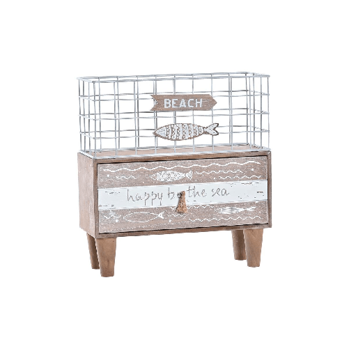 DKD Home Decor Mortaio da cucina DKD Home Decor Legno Metallo 26,5 x 10,5 x 28,5 cm Pesci