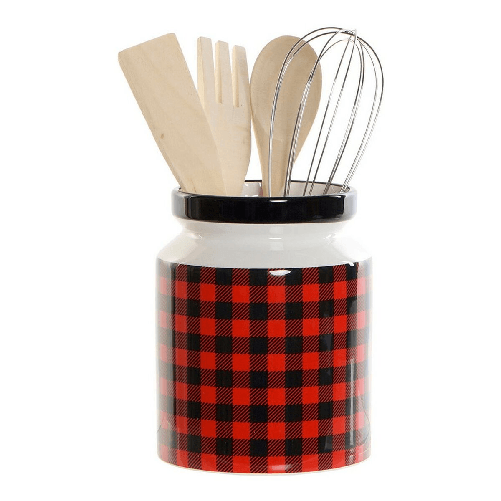 Dkd Home Decor Contenitore per Utensili da Cucina DKD Home Decor Acciaio inossidabile Pino Dolomite 11,5 x 11 DKD Home Decor Contenitore per Utensili