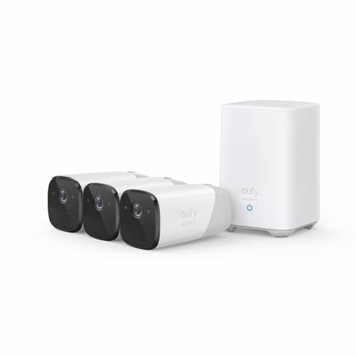 Eufy eufyCam 2 Pro 3-Cam Kit Capocorda Telecamera di sicurezza IP Interno e esterno 2048 x 1080 Pixel Parete (^EUFYCAM 2 Eufy eufyCam 2 Pro 3-Cam Kit