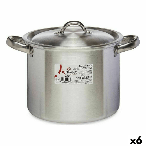 Kinvara Pentola con Coperchio Kinvara 100033 Argentato Alluminio Ø 20 cm (6 Unità)