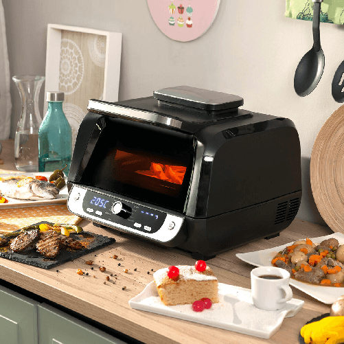 InnovaGoods Friggitrice ad Aria con Grill, Accessori e Ricettario InnovaGoods Fryinn 12-in