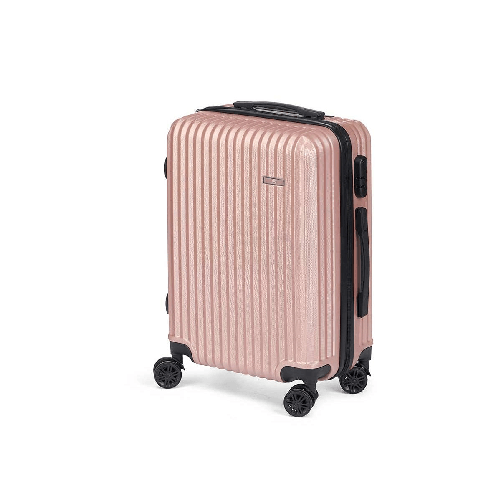 BigBuy Home Bagaglio a Mano Rosa 38 x 57 x 23 cm Righe