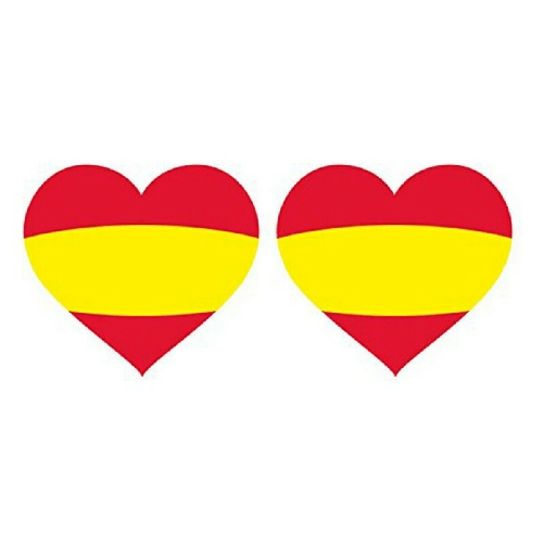 BigBuy Car Adesivi Bandiera Spagna (2 uds) Cuore