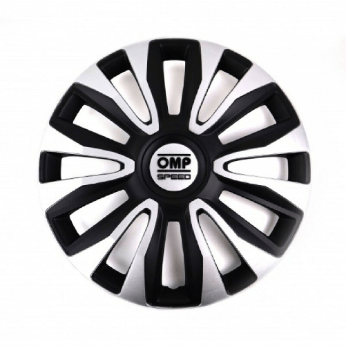 OMP Copri Cerchioni OMP Magnum Speed Argentato Nero 15"