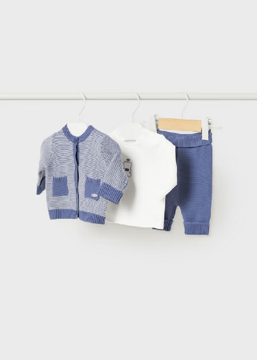 MAYORAL COMPLETO MAGLIA PANTALONE CARDIGAN NEONATO MAYORAL 2513 56 BLU ORIGINALE AI 2024 Colore Blu,Taglia 1 / 2 mesi