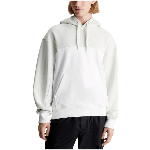 CALVIN KLEIN JEANS MAGLIA FELPA FELPE UOMO CALVIN KLEIN JEANS J30J325434 BIANCO ORIGINALE AI 2025 Taglia L,Colore Bianco