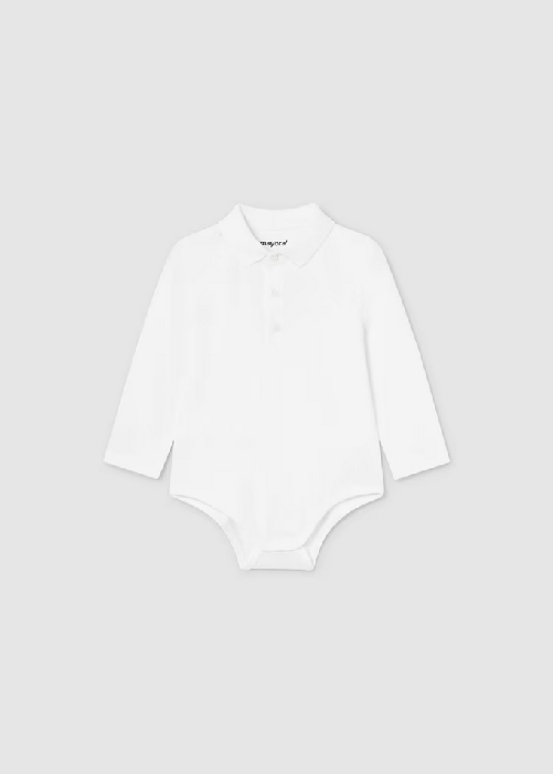 MAYORAL MAGLIA POLO BODY NEONATO MAYORAL 2183 02183 42 BIANCO ORIGINALE AI 2025 Taglia 18 mesi,Colore Bianco