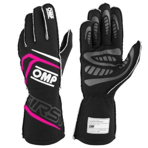 OMP Guanti Karting OMP MY2025 Nero Fucsia FIA 8856-2018