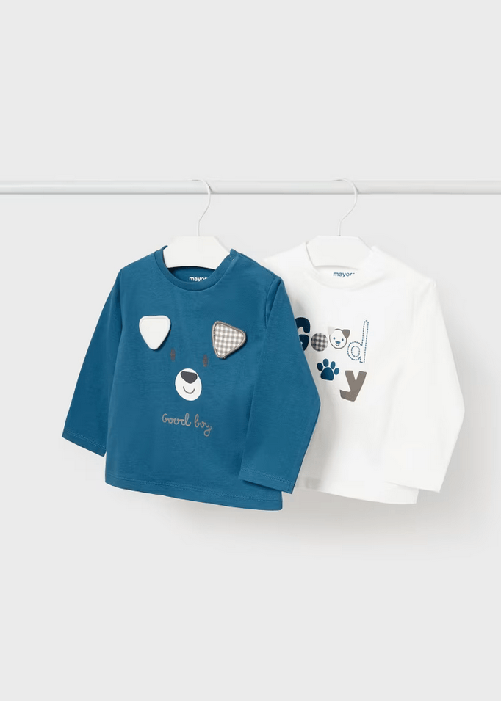 MAYORAL SET 2 MAGLIE MAGLIA NEONATO MAYORAL 2044 02044 26 BLU ORIGINALE AI 2025 Taglia 12 mesi,Colore Blu