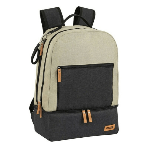 Safta Borsa Sportiva con Portascarpe Safta M883 Beige Grigio scuro 15 L