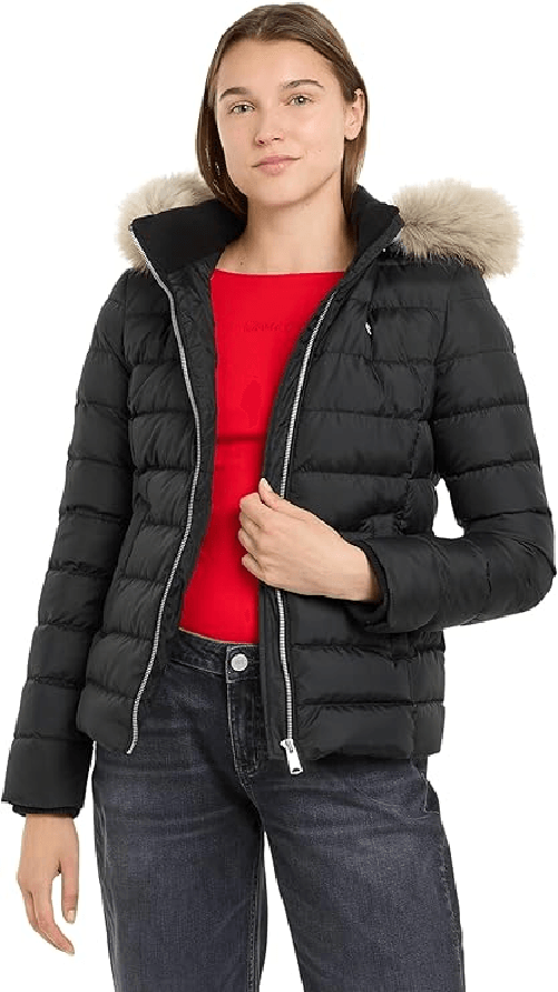 GIUBBINO GIUBBOTTO DONNA TOMMY JEANS DW0DW18312 NERO ORIGINALE AI 2025 XS Nero