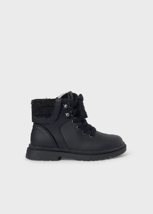 MAYORAL SCARPE STIVALI SCARPONI BAMBINA MAYORAL 44481 PELLE 77 NERO ORIGINALE AI 2025 Colore Nero,Taglia 27