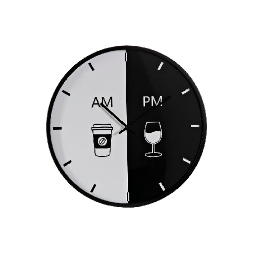 Dkd Home Decor Orologio da Parete DKD Home Decor Bianco Nero Metallo Moderno 60 x 4 x 60 cm (2 Unità) DKD Home Decor Orologio da Parete DKD Home Deco