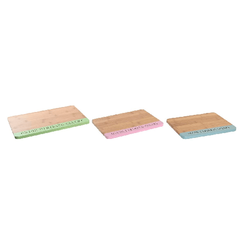 DKD Home Decor Tagliere DKD Home Decor Azzurro Verde Rosa Bambù 33,5 x 22,4 x 1,2 cm