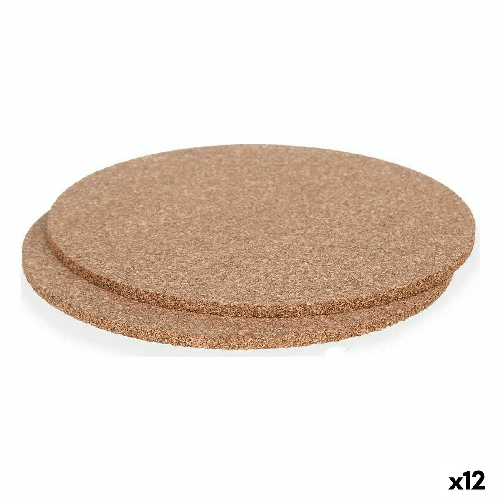 Kinvara Set di sottopentola Kinvara KT166139R Naturale Sughero 18 x 0,5 x 18 cm Sottopentola (12 Unità)